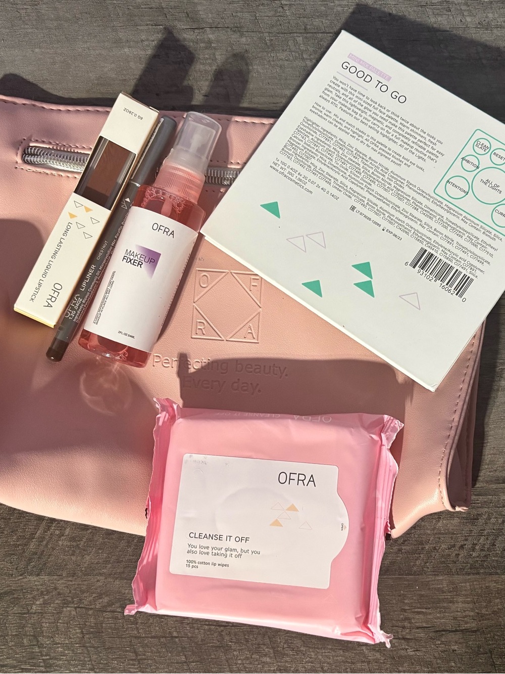 OFRA Makeup Fixer, Bag, Eyeshadow Blush Highlighter, Lipstick, Wipes, Liner NEW